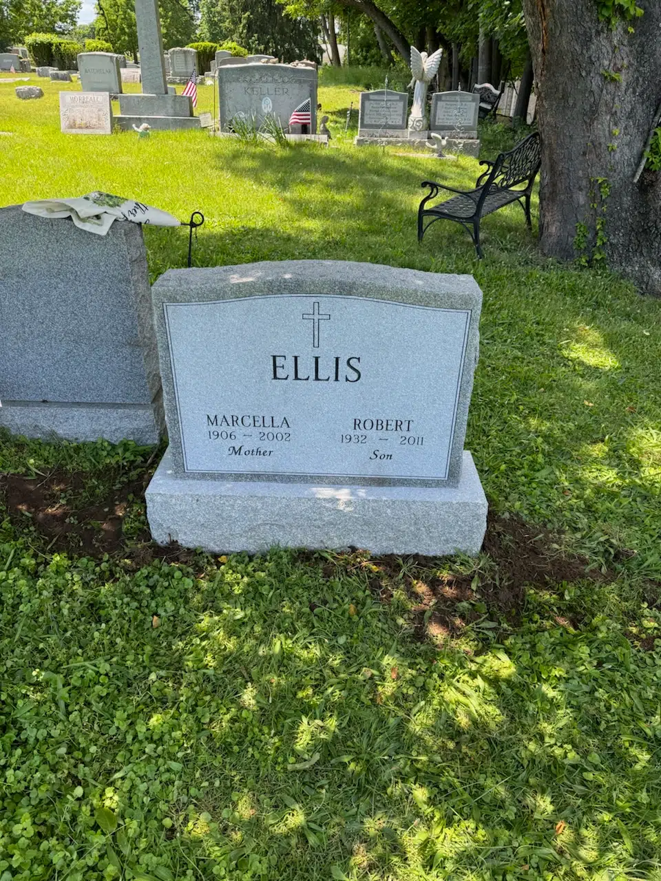 Granite Flat Headstone / Marker hand-carved by Single Marker Designs in NJ — image 4